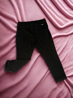 Michael Kors Black Ankle Pants with Micro Dot Print